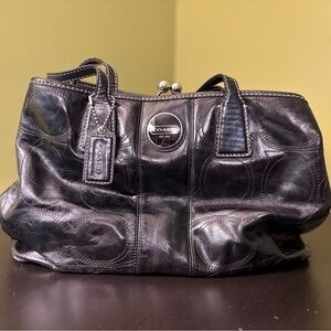 Coach Black Leather Shoulder Bag
